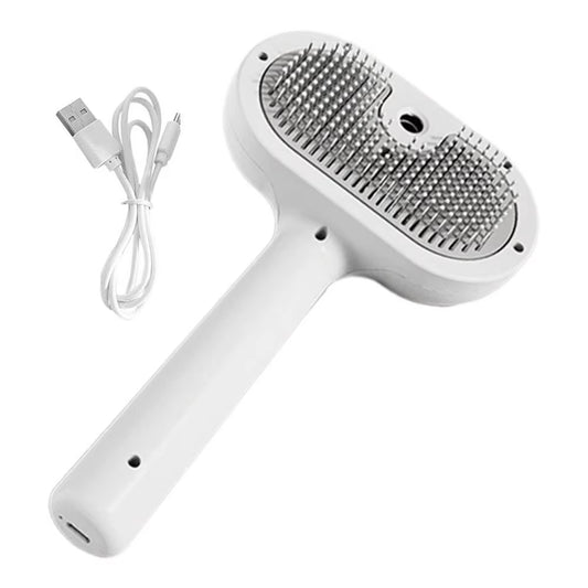 Luceati 2-in-1 Self-Cleaning Pet Grooming Steam Brush – Dog & Cat Hair Remover